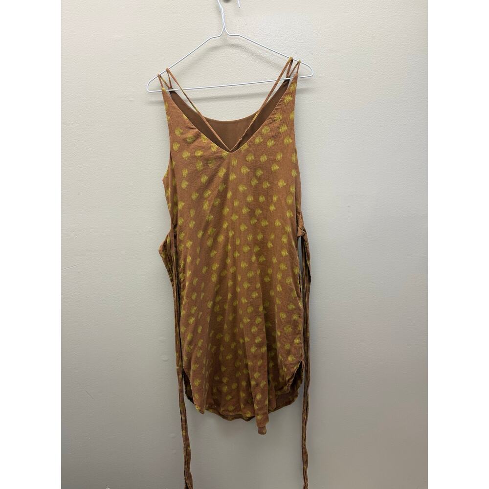 World Market Brown Printed Wrap Dress | Size S/M